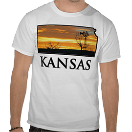 Kansas Farm Windmill T-Shirt